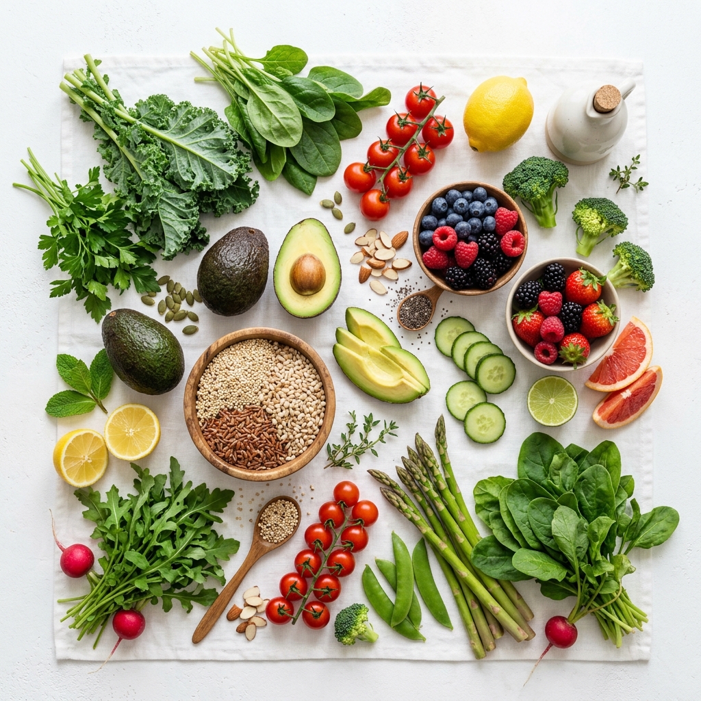 신선한 원재료들